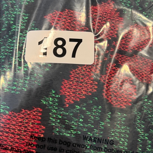 Vintage Holiday Time Poinsettia Christmas Sweater Black Metallic Small Y2K - Picture 9 of 9